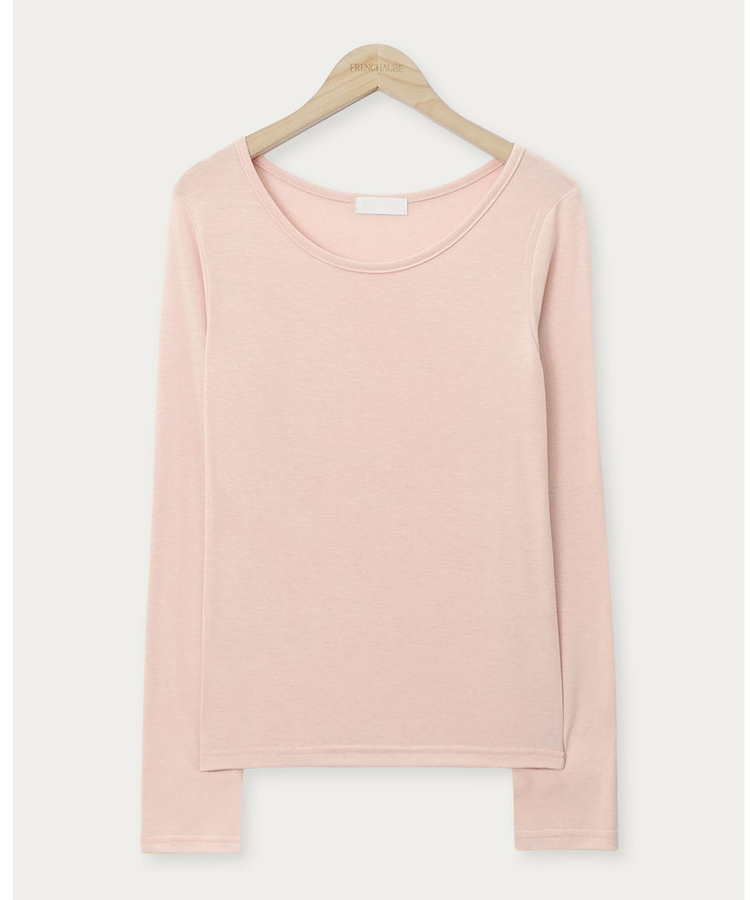 【起毛】ラウンドスリム長袖Tシャツ(22color)