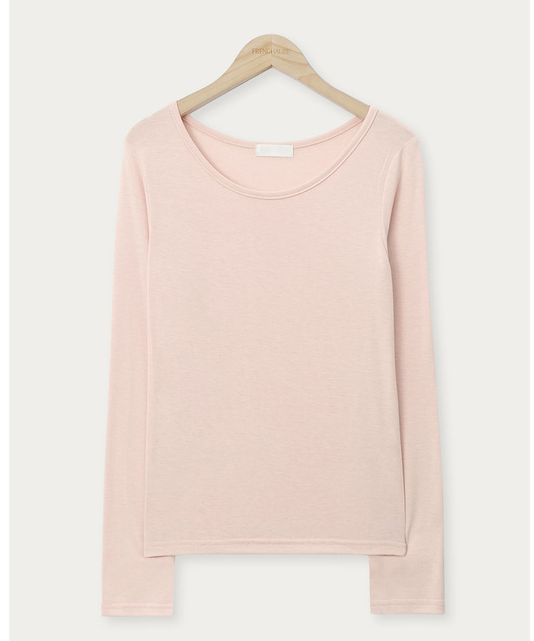 【起毛】ラウンドスリム長袖Tシャツ(22color)