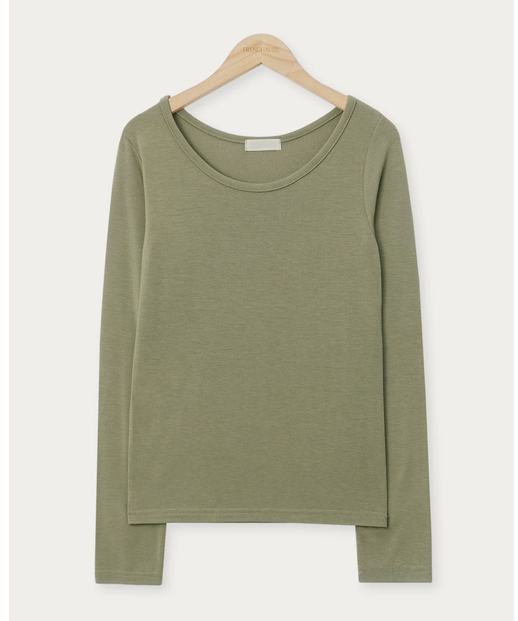 【起毛】ラウンドスリム長袖Tシャツ(22color)