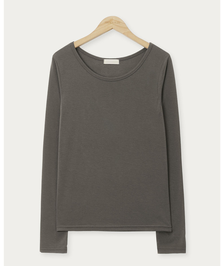 【起毛】ラウンドスリム長袖Tシャツ(22color)