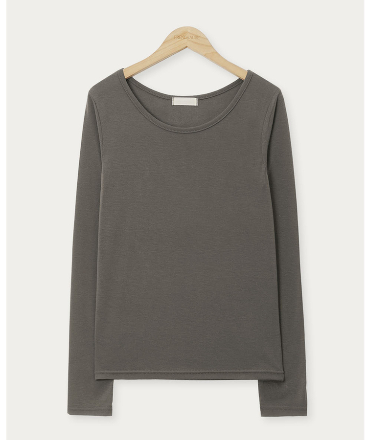 【起毛】ラウンドスリム長袖Tシャツ(22color)