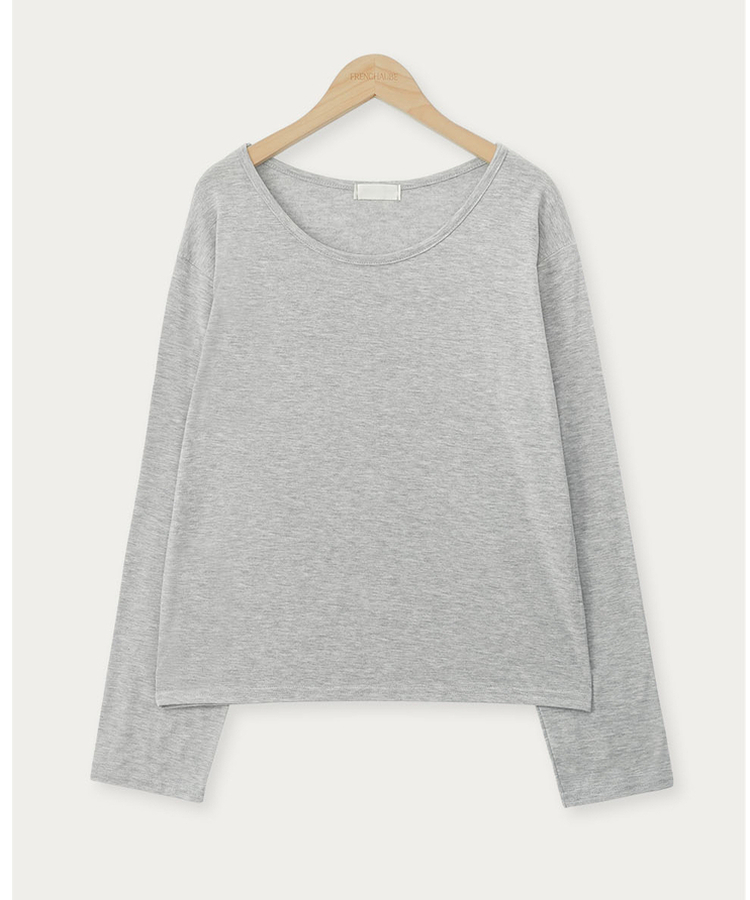 【起毛】ラウンドスリム長袖Tシャツ(22color)