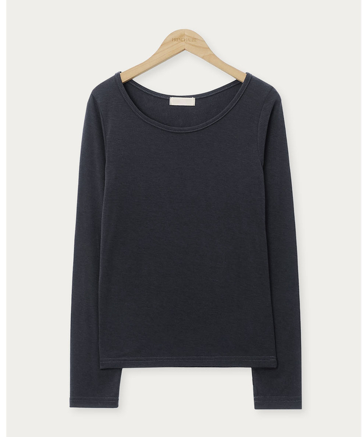 【起毛】ラウンドスリム長袖Tシャツ(22color)