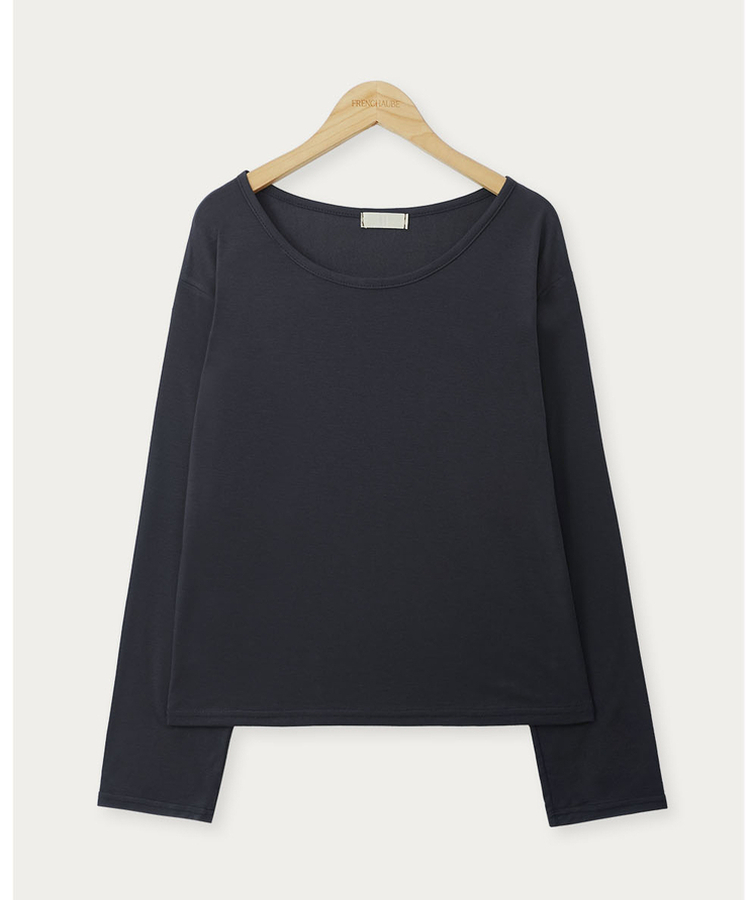 【起毛】ラウンドスリム長袖Tシャツ(22color)