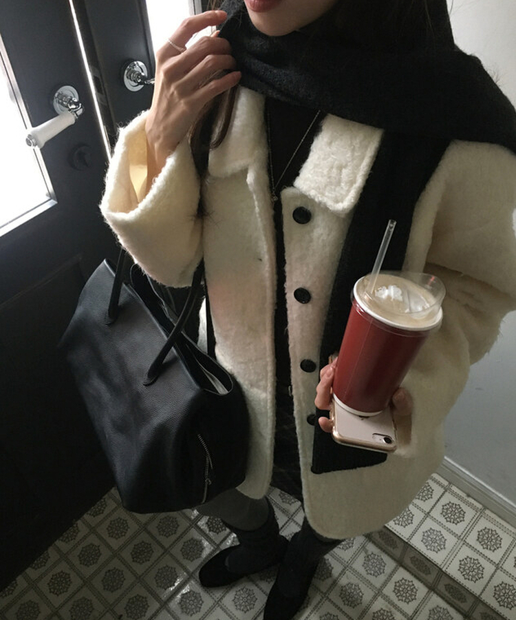 ハイネックハーフニット(5color) BROWN