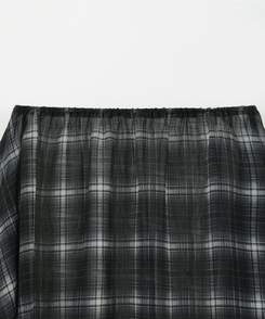 フレアチェックシフォンスカート