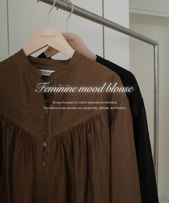 シースルーシャーリングブラウス