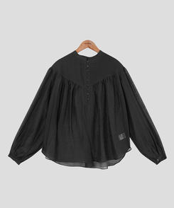 シースルーシャーリングブラウス