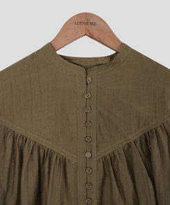 シースルーシャーリングブラウス