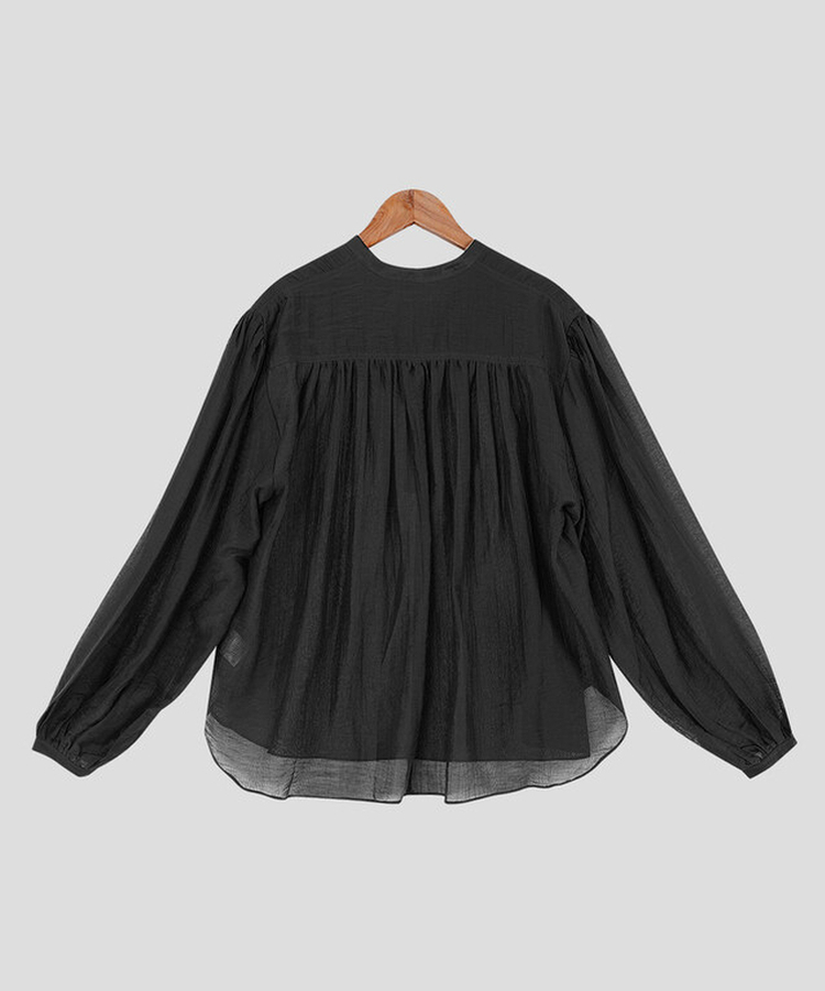 シースルーシャーリングブラウス