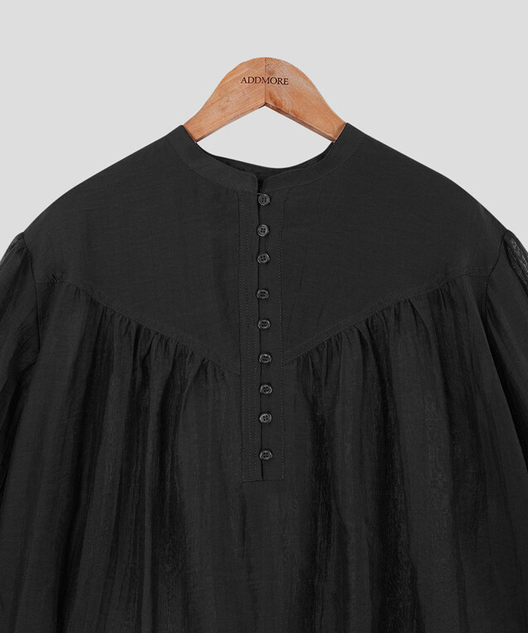 シースルーシャーリングブラウス