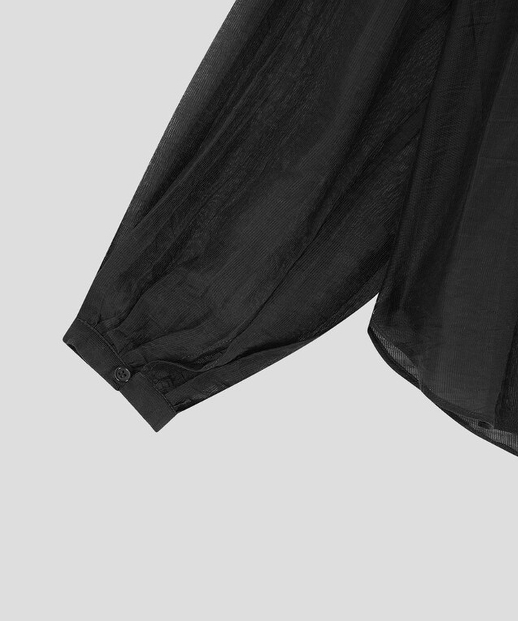 シースルーシャーリングブラウス