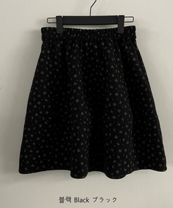 バルーンフレアフラワードットミディスカート