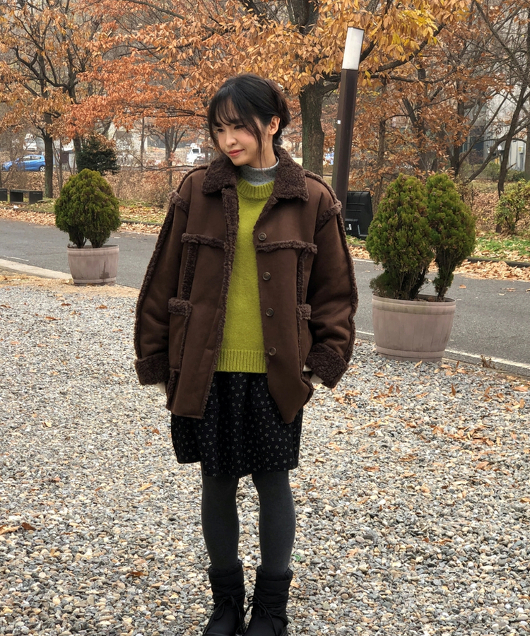 バルーンフレアフラワードットミディスカート BLACK