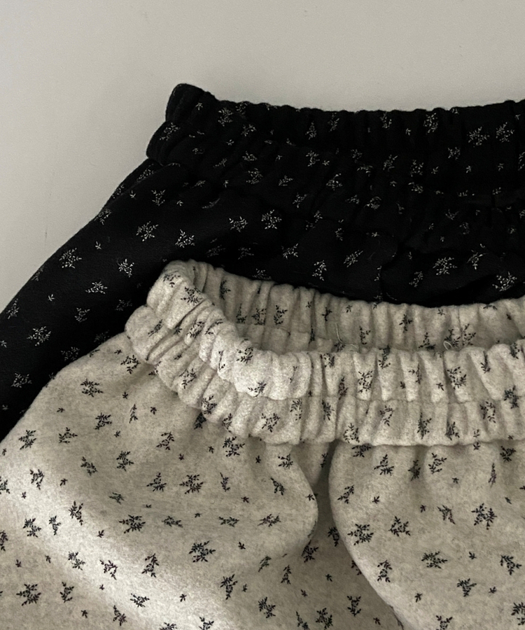 バルーンフレアフラワードットミディスカート