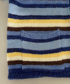 ストライプカラーニットカーディガン