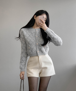 ウールハーフショートパンツ IVORY