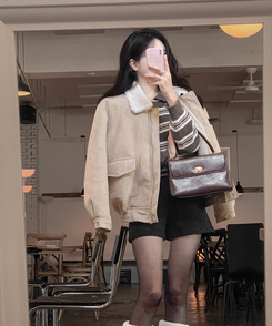 ウールハーフショートパンツ BLACK