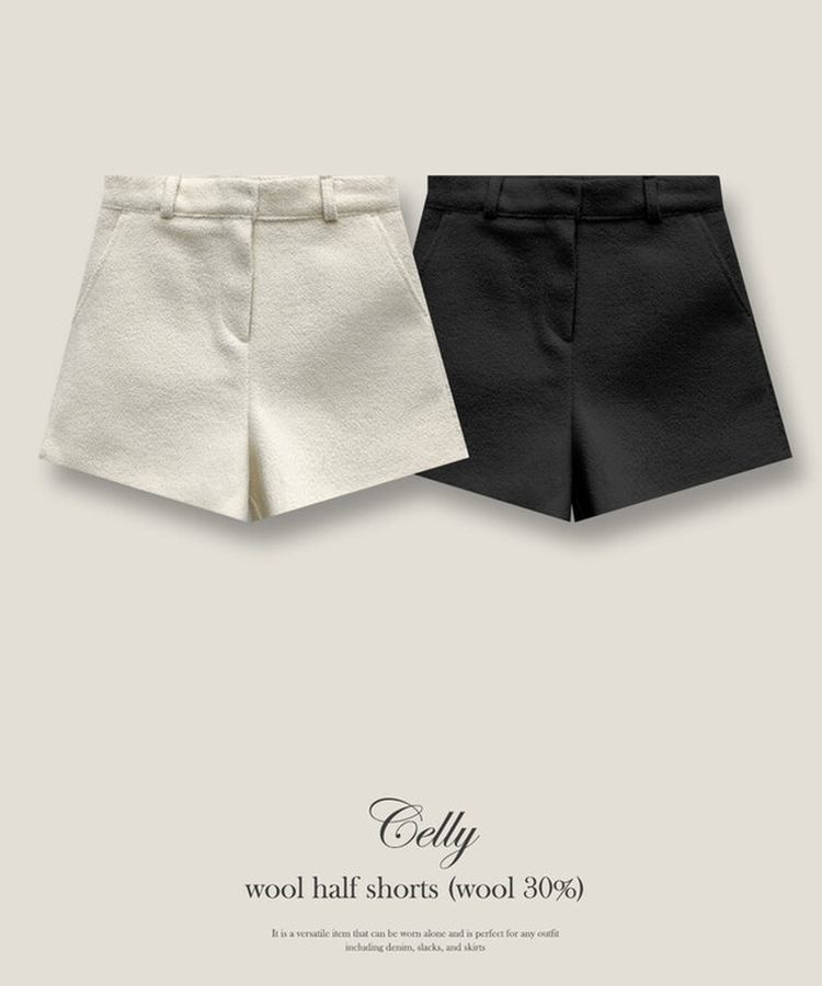 ウールハーフショートパンツ