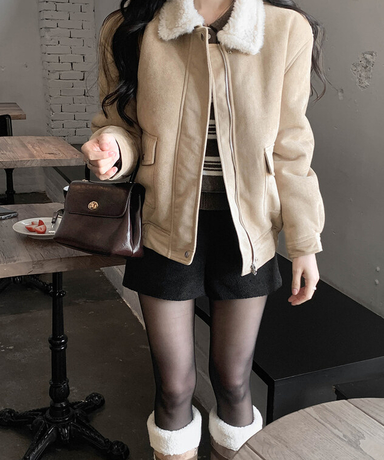 ウールハーフショートパンツ BLACK