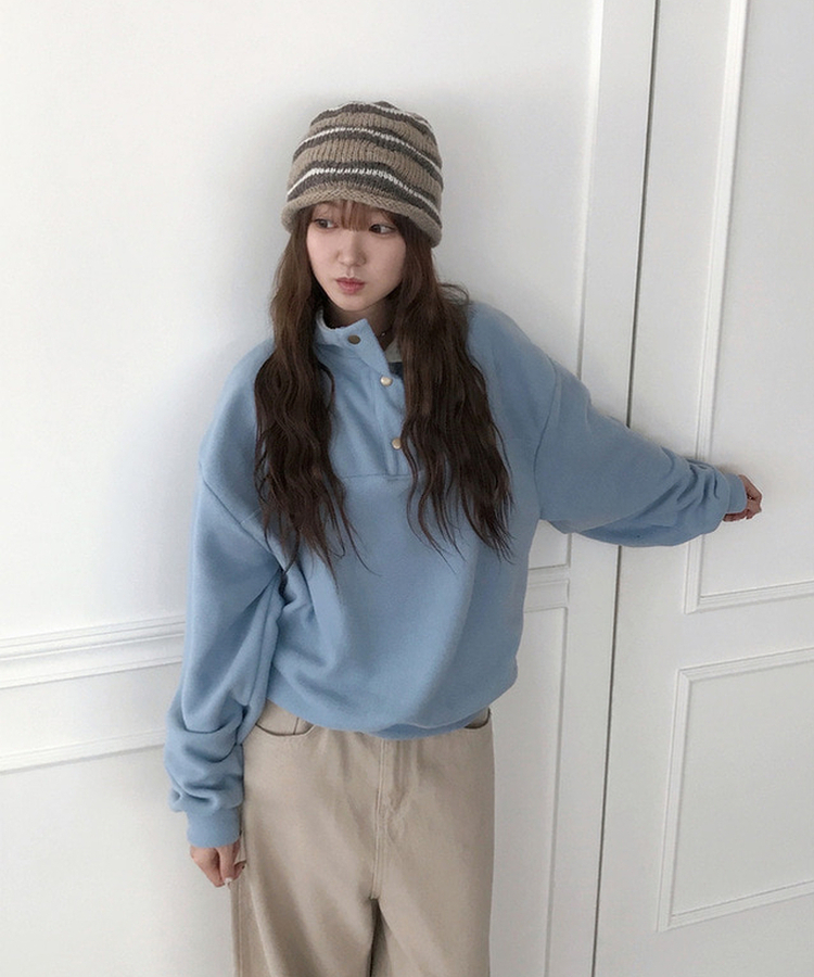 ハイネックスナップボタンピンフリーストレーナー SKY BLUE