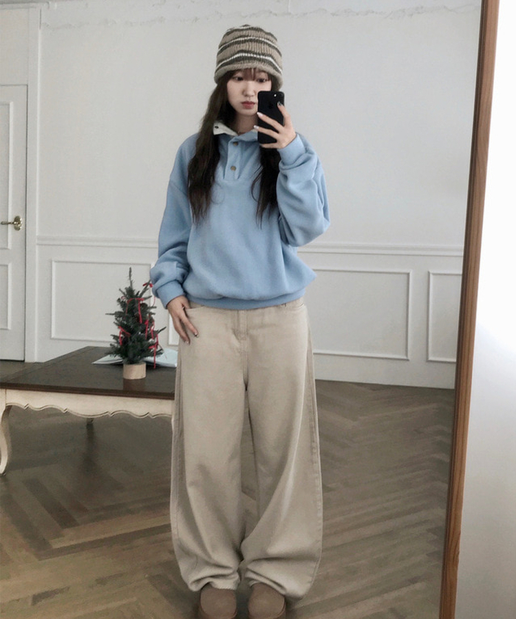 ハイネックスナップボタンピンフリーストレーナー SKY BLUE