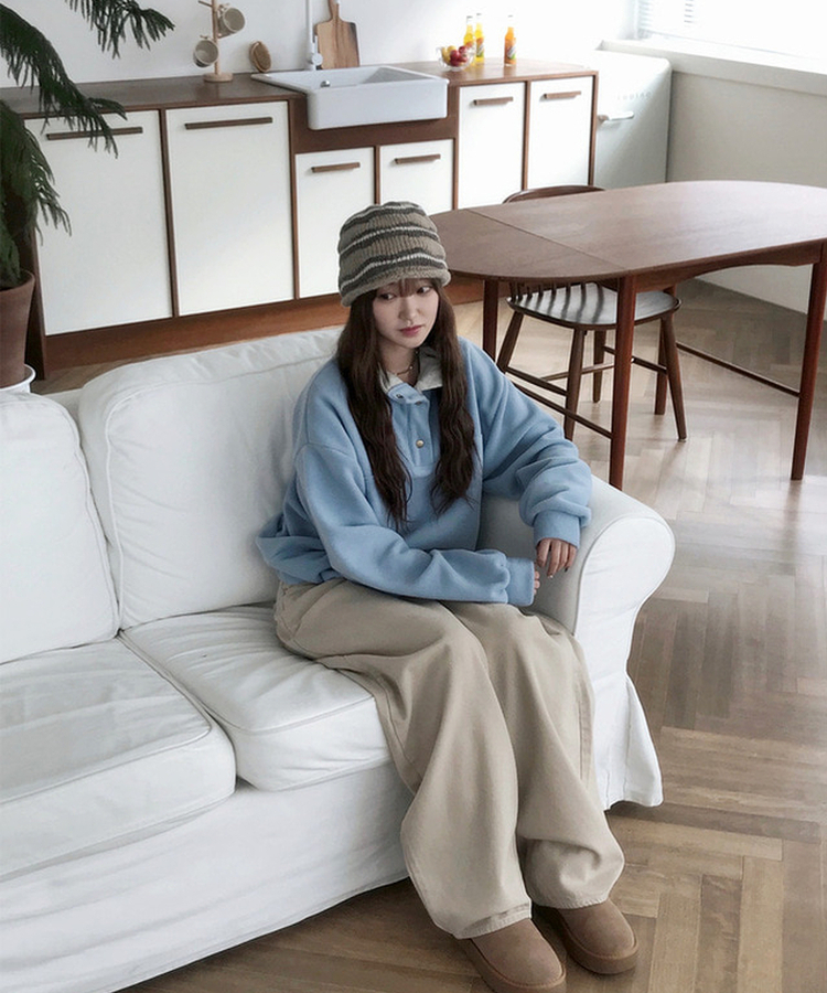 ハイネックスナップボタンピンフリーストレーナー SKY BLUE