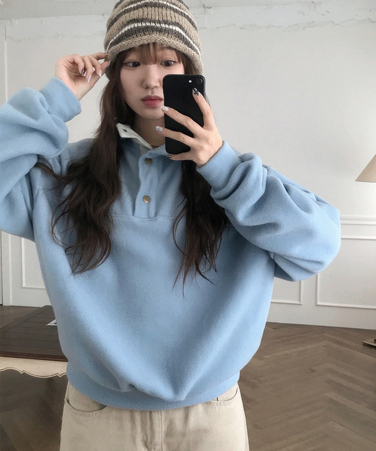 ハイネックスナップボタンピンフリーストレーナー SKY BLUE