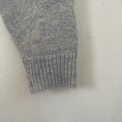 厚手ハイネックフードボタンカーディガン