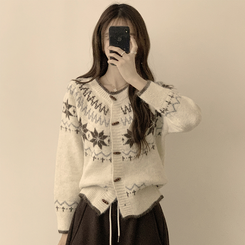 マシュマロノルディックニットカーディガン BEIGE