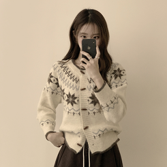 マシュマロノルディックニットカーディガン BEIGE