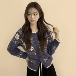 マシュマロノルディックニットカーディガン NAVY