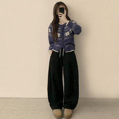 マシュマロノルディックニットカーディガン NAVY