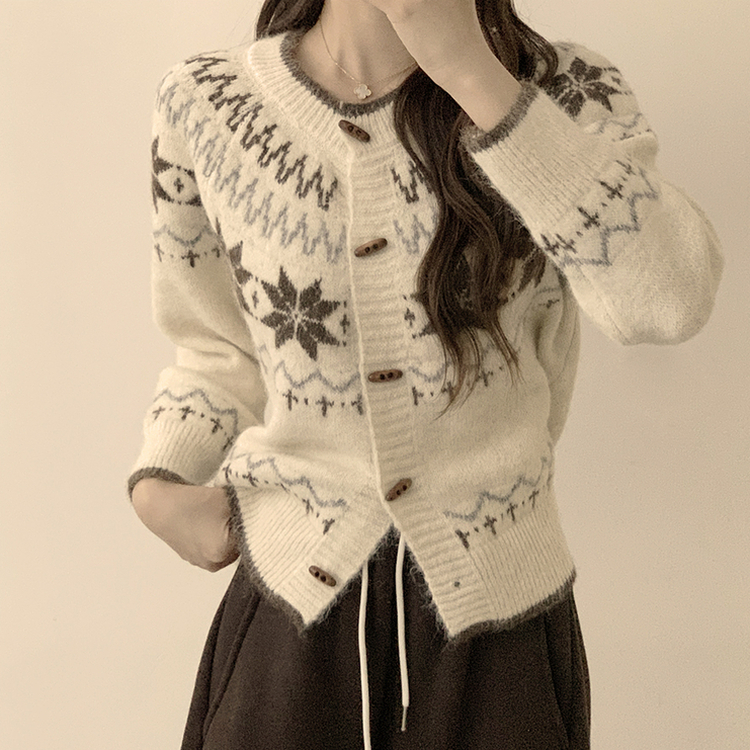 マシュマロノルディックニットカーディガン BEIGE