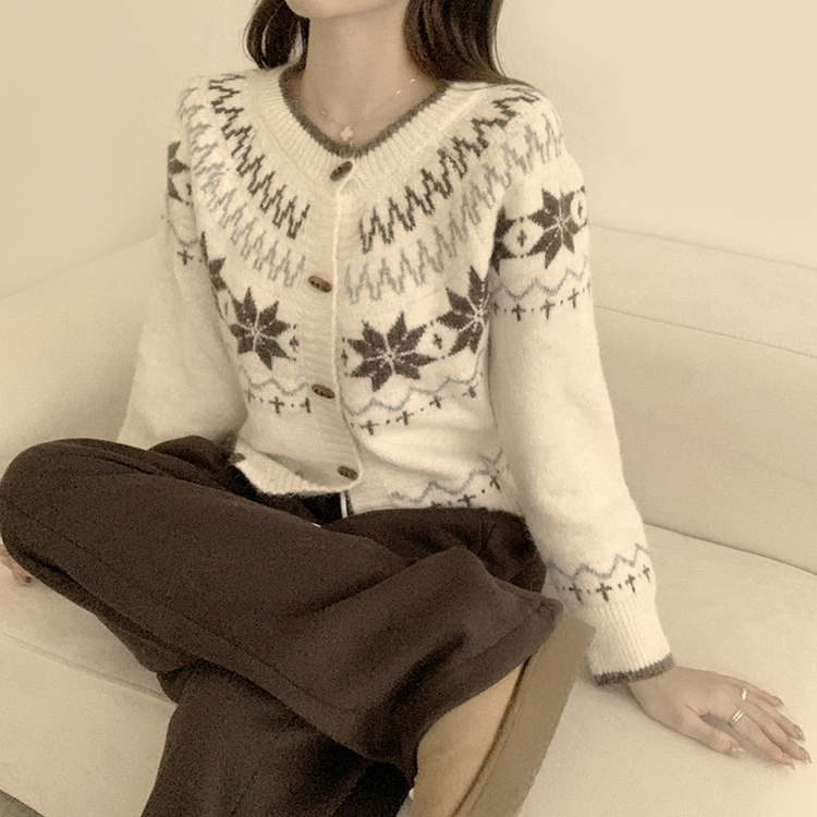 マシュマロノルディックニットカーディガン BEIGE