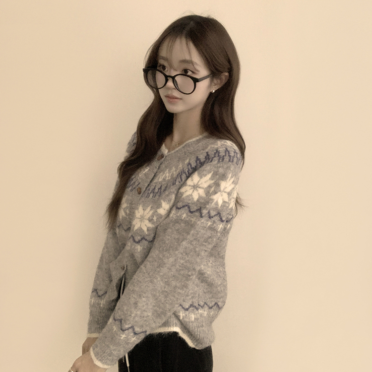 マシュマロノルディックニットカーディガン GREY