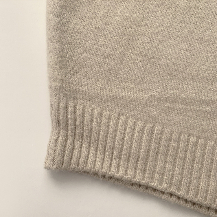 웨이브 라운드 오버핏 겨울 긴팔 니트