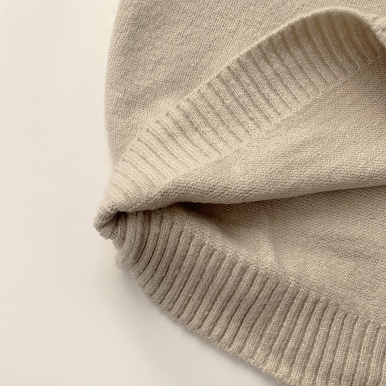 웨이브 라운드 오버핏 겨울 긴팔 니트