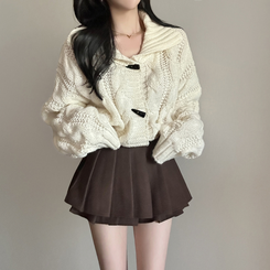 ケーブルオーバーニットカーディガン IVORY