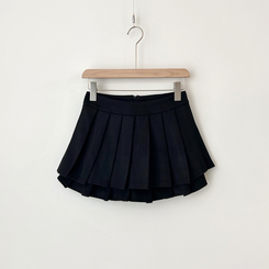 フェミニンスエードプリーツミニスカート