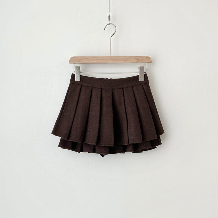 フェミニンスエードプリーツミニスカート