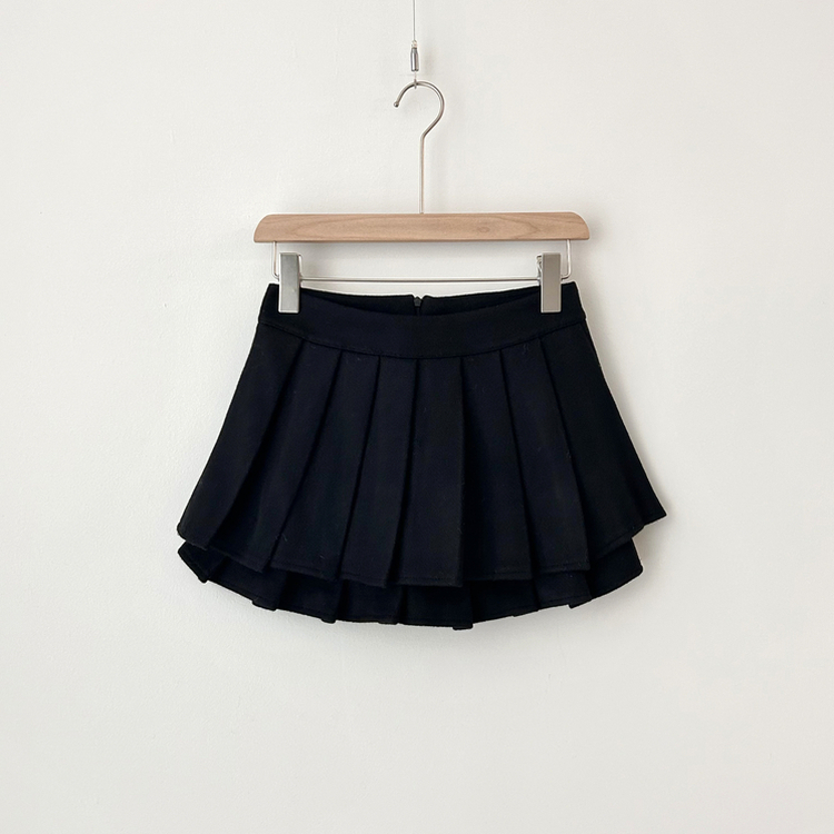 フェミニンスエードプリーツミニスカート