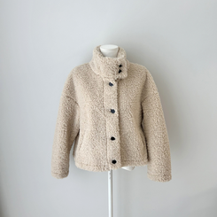 ボアハイネックハーフコートジャケット