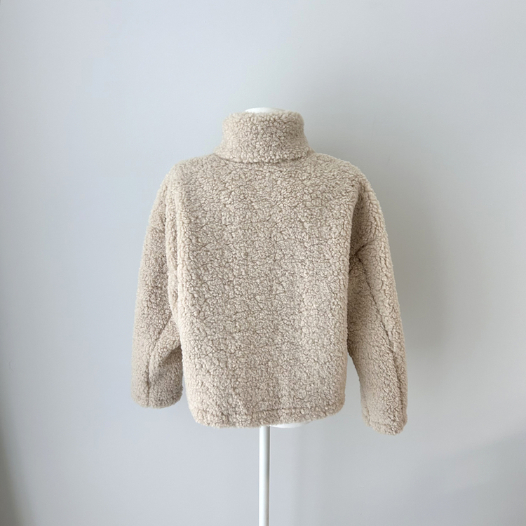 ボアハイネックハーフコートジャケット