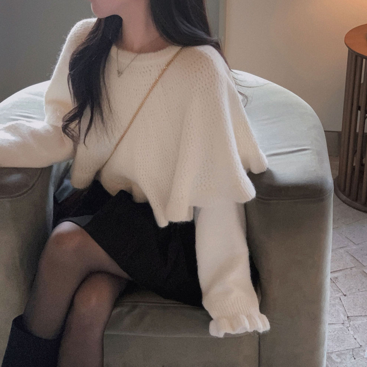 プリーツAラインミニスカート BLACK