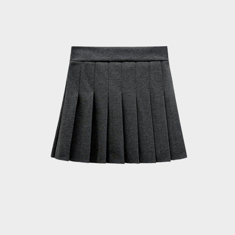 プリーツAラインミニスカート