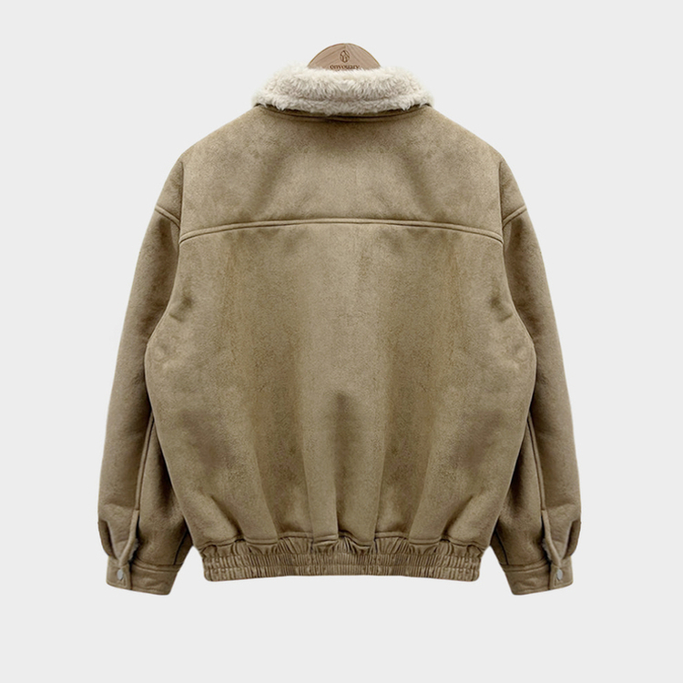 왕따뜻 델리만쥬 스웨이드 양털 무스탕 점퍼 크롭 퍼 자켓