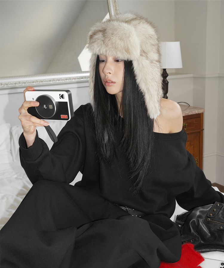 ウィンターファーパトラッパーハット BEIGE