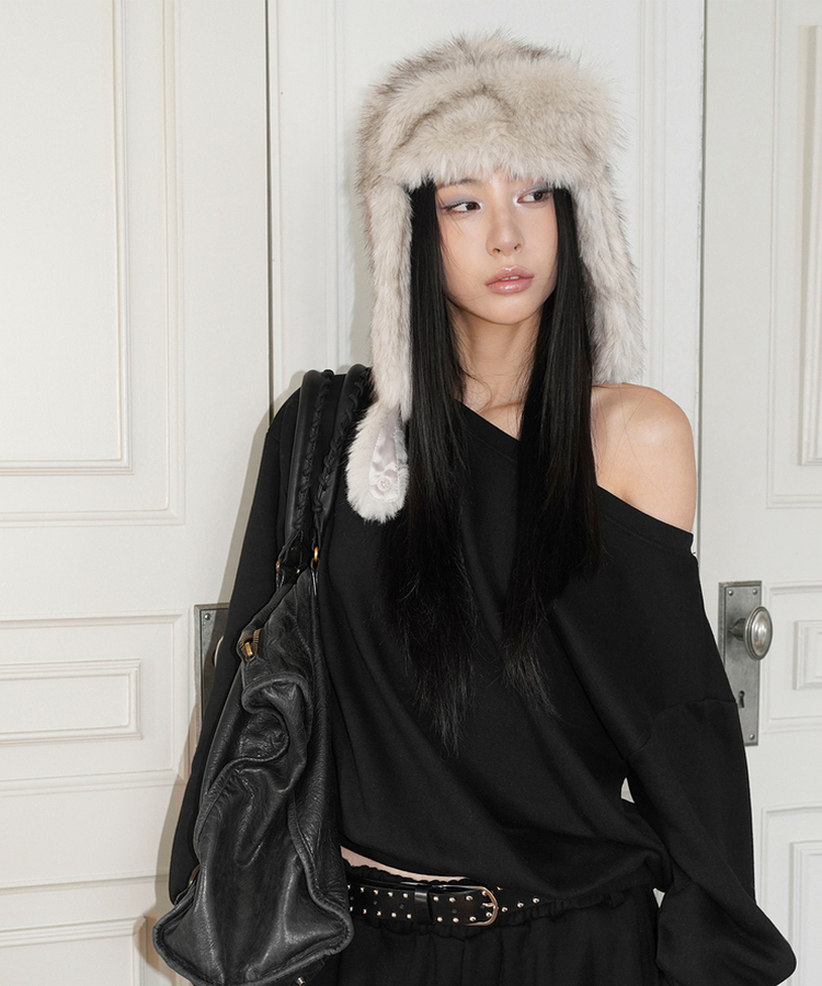 ウィンターファーパトラッパーハット BEIGE