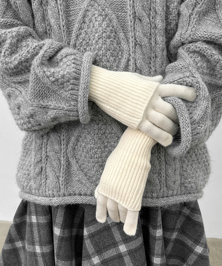 グニットタッチ手袋(9color) IVORY